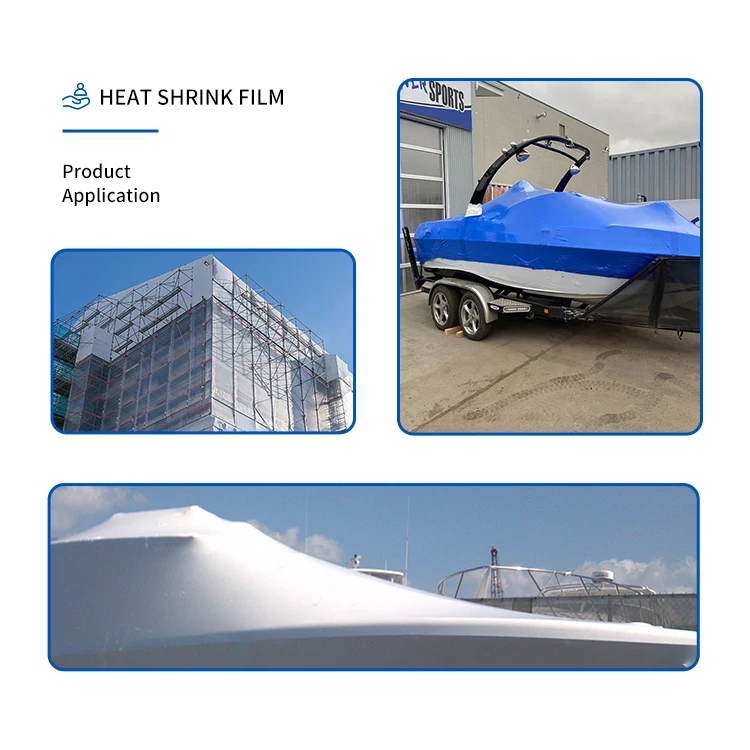HRP Soft Plastic Material,Boat/Industry/Scaffolding/Equipment Blow Molding Logo Pallet PE Heat Shrink Wrap Film For Industrial