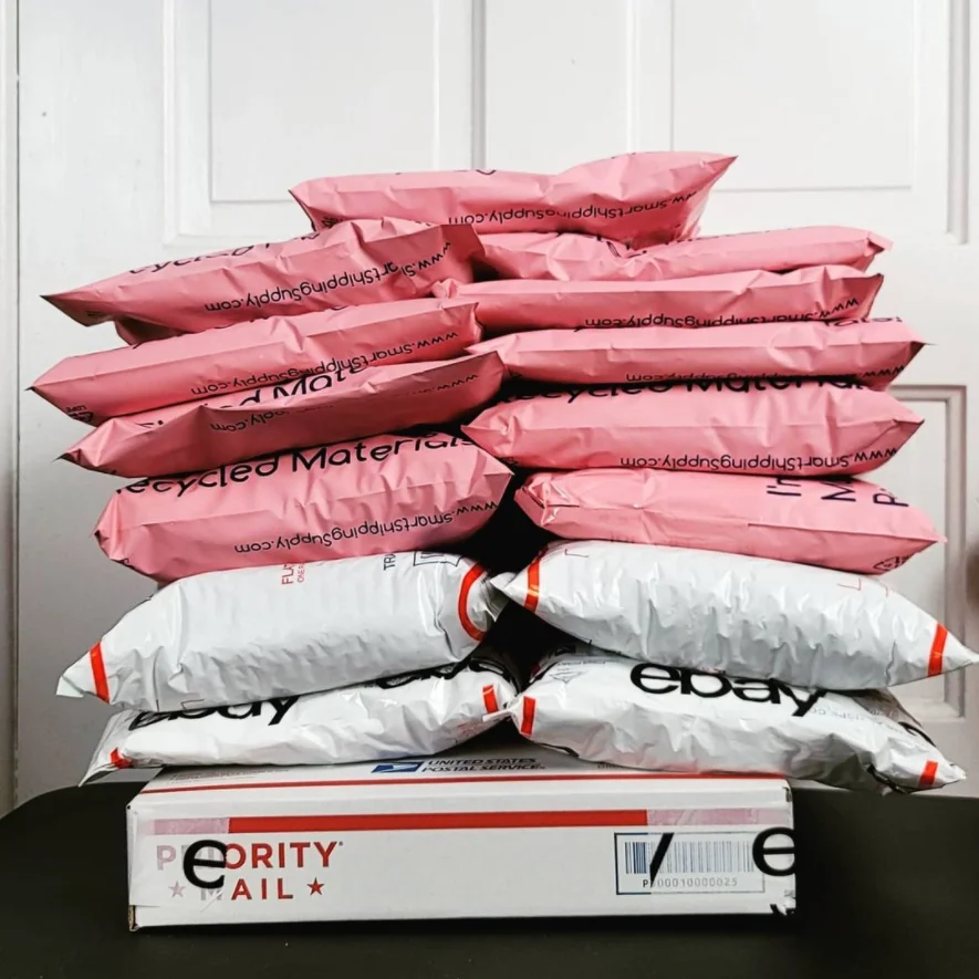 Оптовая продажа печать логотипа на заказ экспресс-доставка посылок экологически чистые биоразлагаемые полиэтиленовые пакеты для доставки