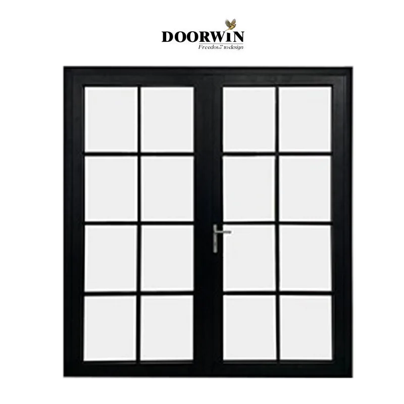 Doorwin TEXAS Aluminum French Design Aluminum Kitchen Modern Front Doors for houses Aluminum Frame Glass French Doors