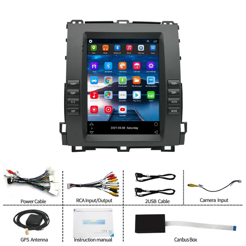Car Radio for Lexus GX470 Car stereo multimedia player For Toyota Land Cruiser Prado 120 2002 - 2009 android auto carplay