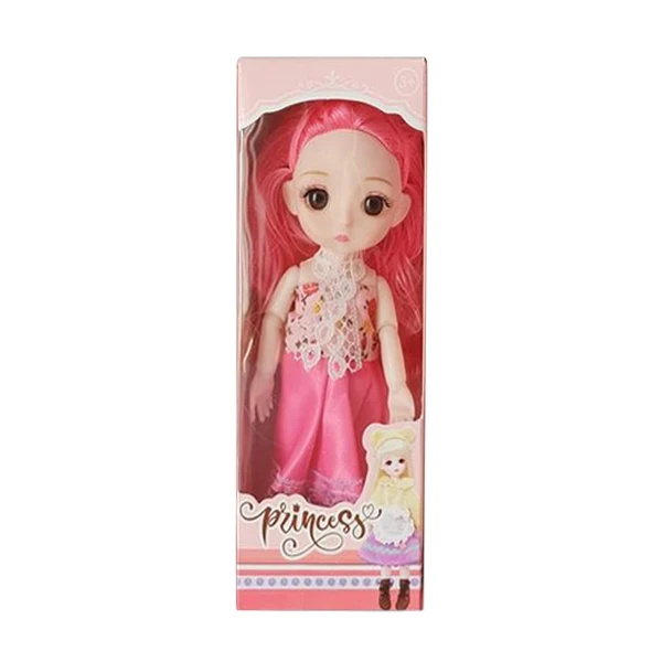 2022 new 16 cm 13 jointed solid body 3D eyes doll different dress optional girl play house safe plastic toys