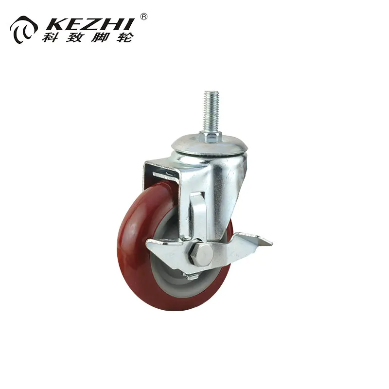 Zhongshan Medium Duty Corner Leveling Swivel PU/PVC High Temperature Castors And Wheels With Locking