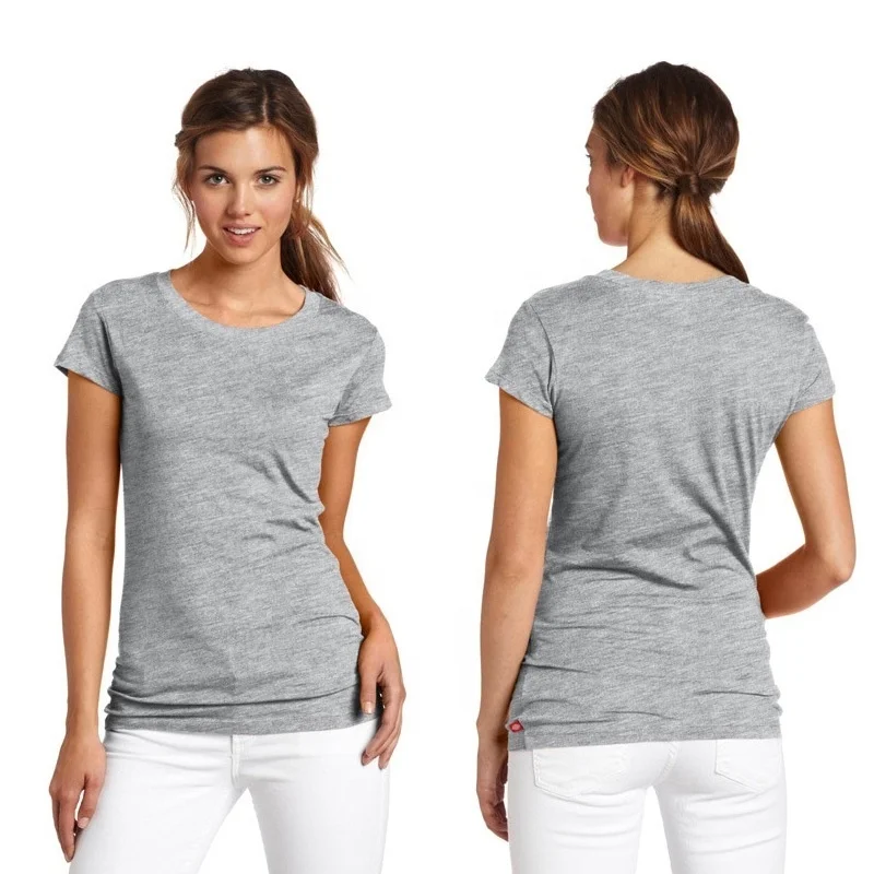 Custom Printing Factory Blank Tee-Shirt Super Soft Women Tee Shirt Made in Bangladesh with Good Quality Fabric Enzyme & Silicon