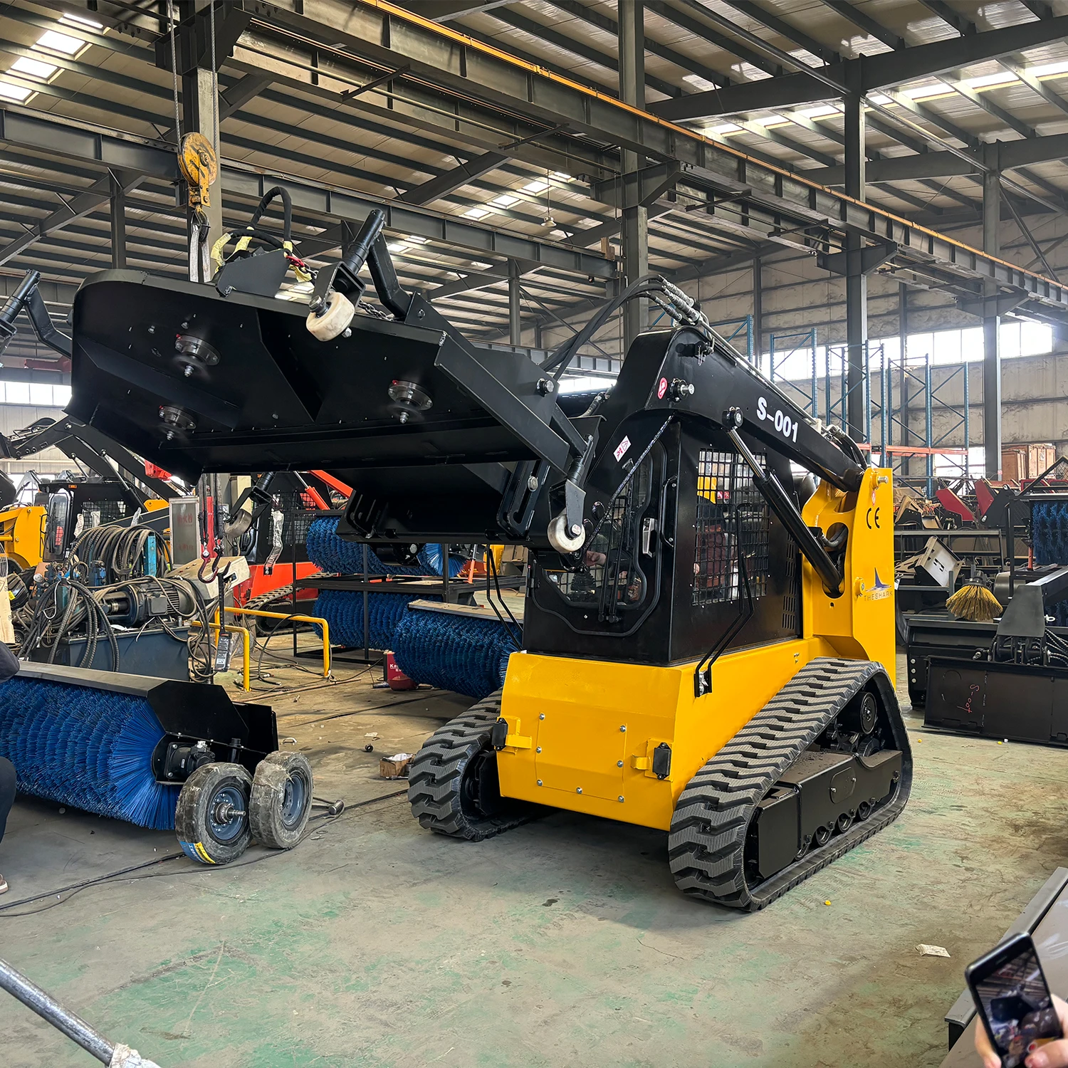 high quality crawler track skid steer loader attach mulcher track skid loader skids steer with forestry mulcher
