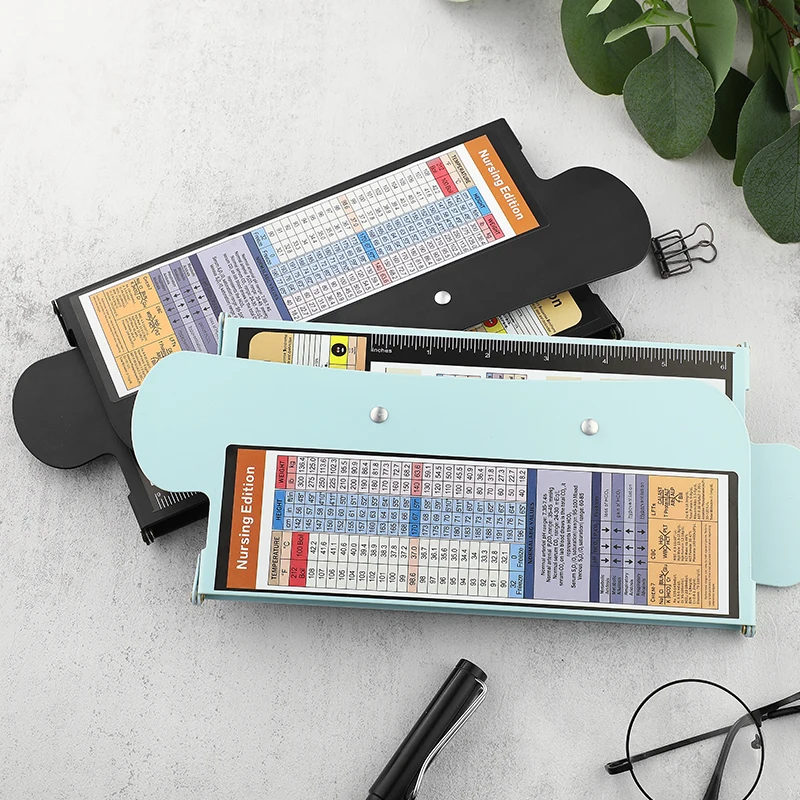 Nursing Clipboard With Nursing Medical Edition Cheat Sheets 3 Layers Aluminum Foldable Nurse Clip Boards Notepad For Students