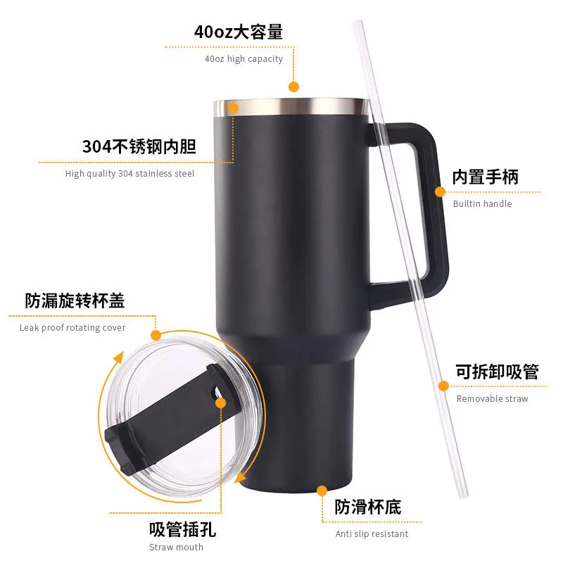 Leakproof Lid water jug stainless steel kid water bottle with straw flask Vacuum Insulated Tumbler with handle