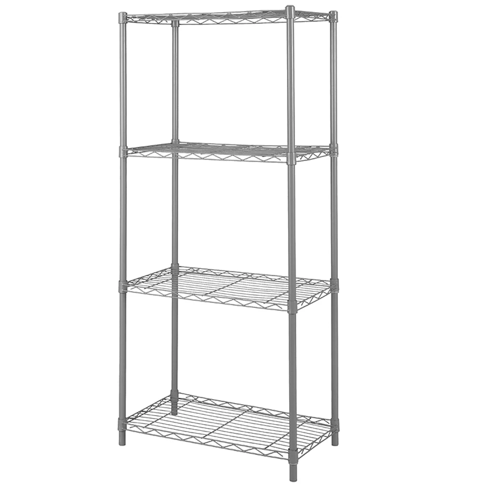 
China Professional Manufacture 4 Tier Wire Display Rack Storage Shelves 