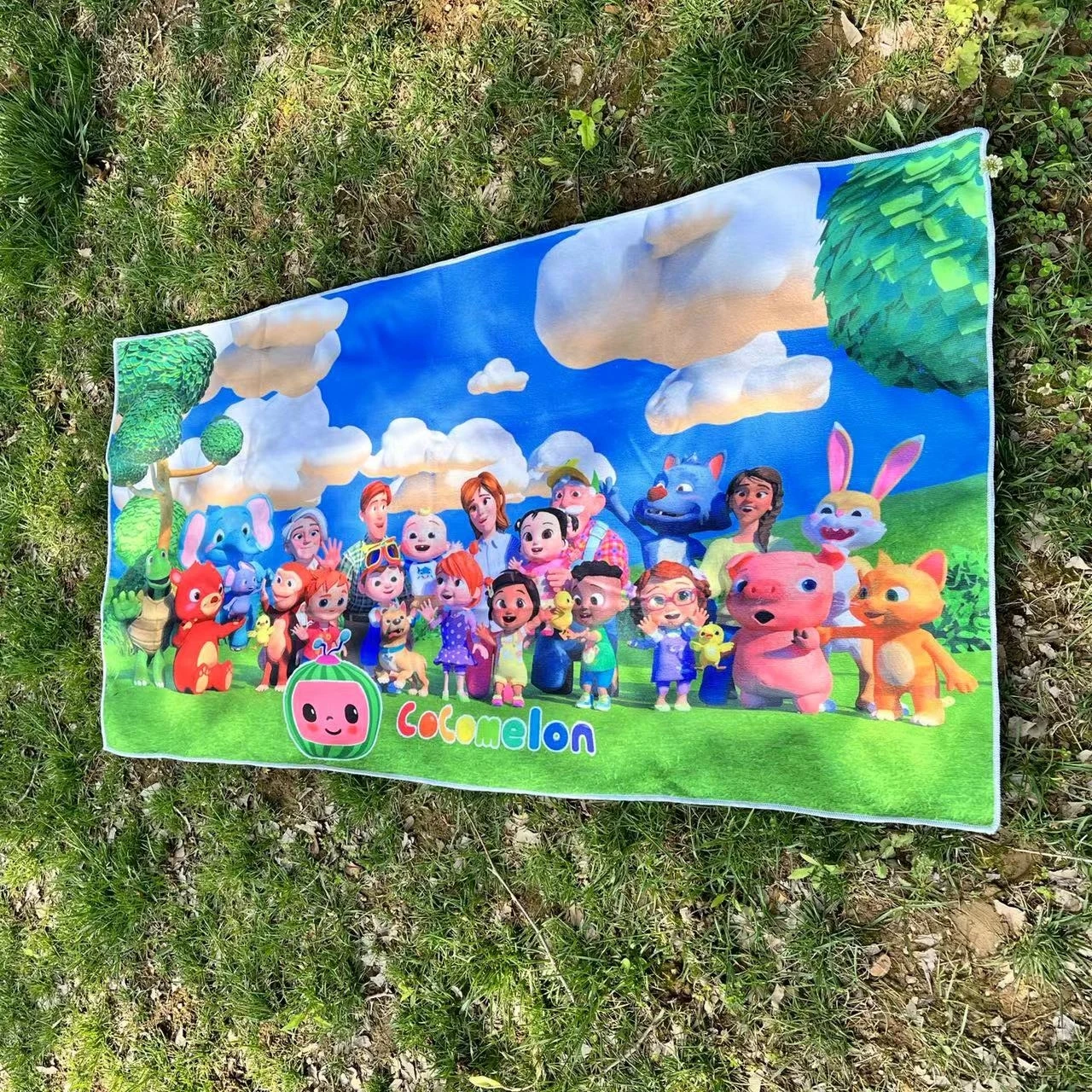 Microfiber Sublimated Digital Print Large Beach Towel Custom Logo Pattern Microfiber Towel