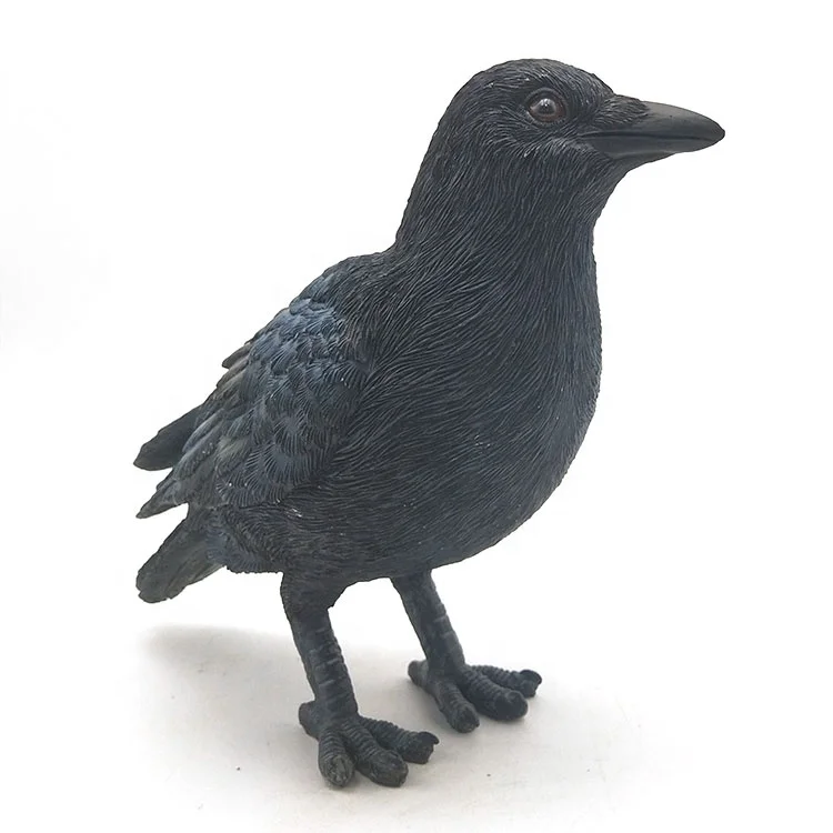 Индивидуальный дизайн, статуэтка «Жизнь как черная птица», статуя ворона из смолы, черная ворона, садовый декор, Реалистичная ворона из смолы ravern *