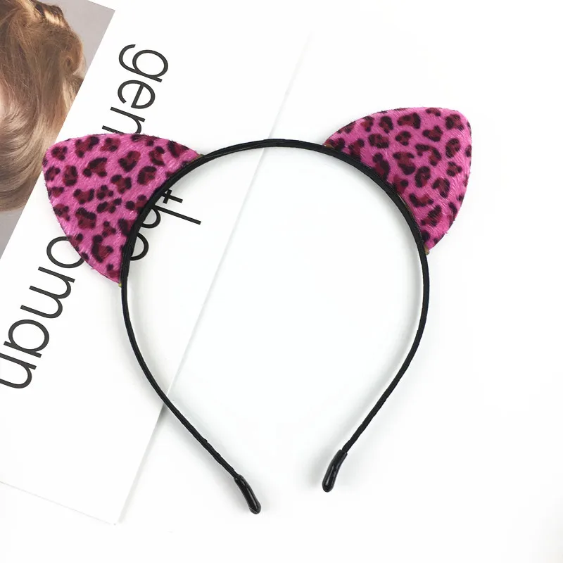 Leonardo Leopard Cat Ear Headband Furry Padded Leopard Ears Cat Leopard