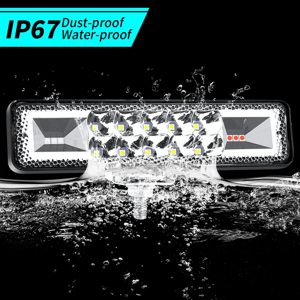 DXZ 6 дюймов 16LED мигающие кроссовки вспомогательные огни изменение огни машинные LED рабочий свет Янтарный/белый daytimerunninglights