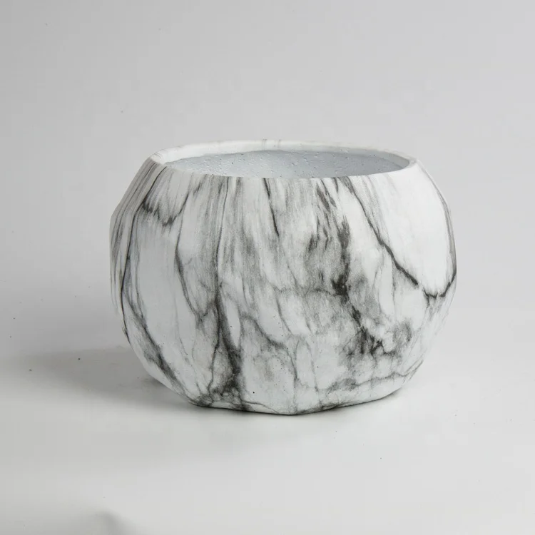 Unique Marble Style Garden Planter Plant Pot Small Flower Pot