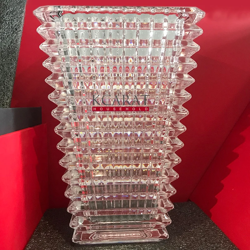 glass vase for flowers  French luxury style crystal vase T shape vase