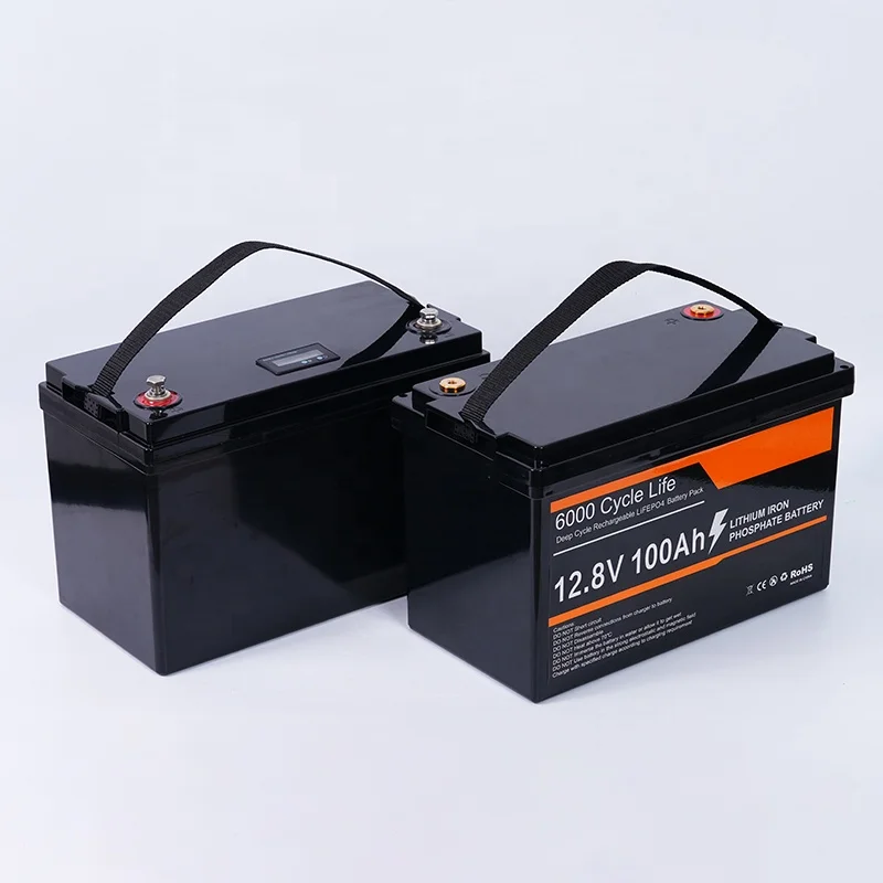 6000 Cycles 12.8V Lifepo4 Battery 12V 100Ah Solar Rechargeable Lithium Battery Pack with Smart BMS Screen