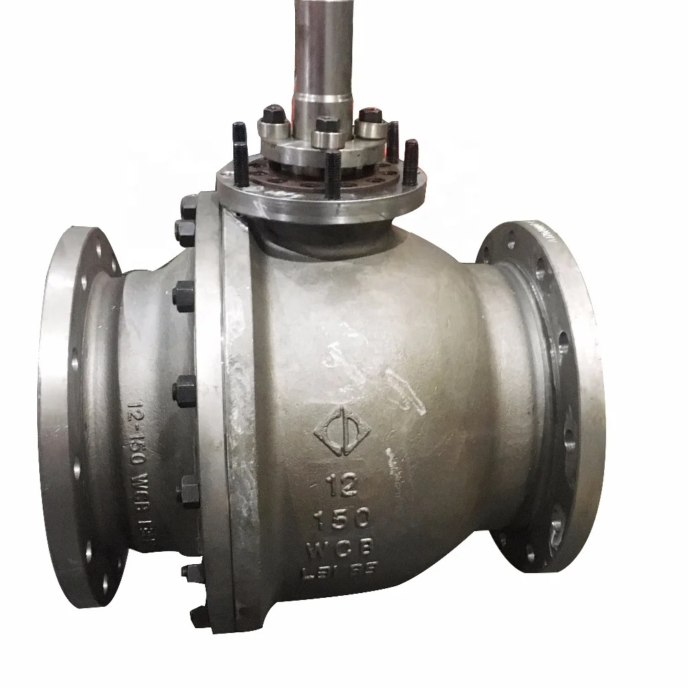 Pneumatic actuated sus304 12 inch hydraulic ball valve