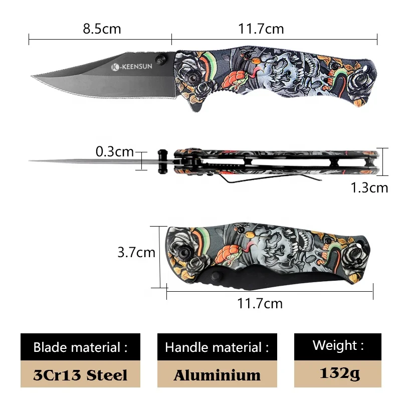 Good selling 3Cr13 stainless steel blade folding knife tactical samples camping  survival tools hunting outdoor knife for sale