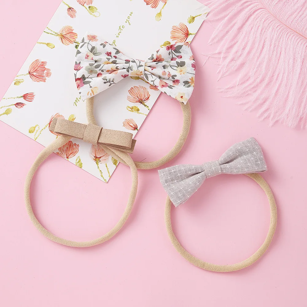 Genya Baby Girls Hair Ties  Flower Hair Bows Rubber Bands Ties Soft Elastics Ponytail Holders Hair Accessories