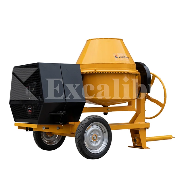 All kind of diesel gas powered 260~500L cement mixers for sale with 2/4 wheels