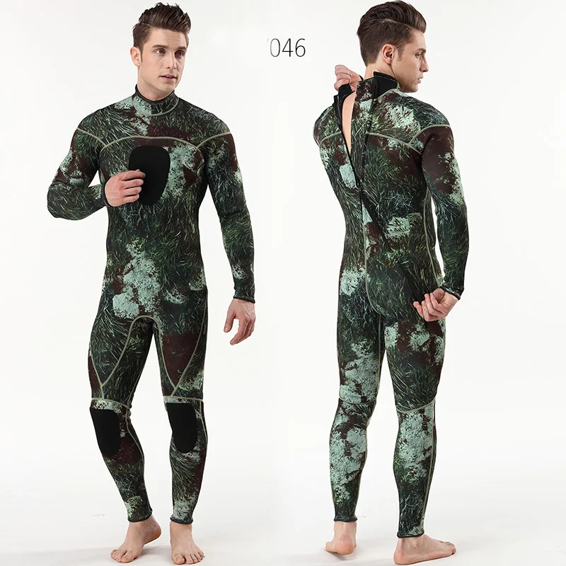 3mm Stock Custom Hot Sale Neoprene Printing Knee Padded Men Camo Spearfishing Hunting Surfing Diving Wetsuit