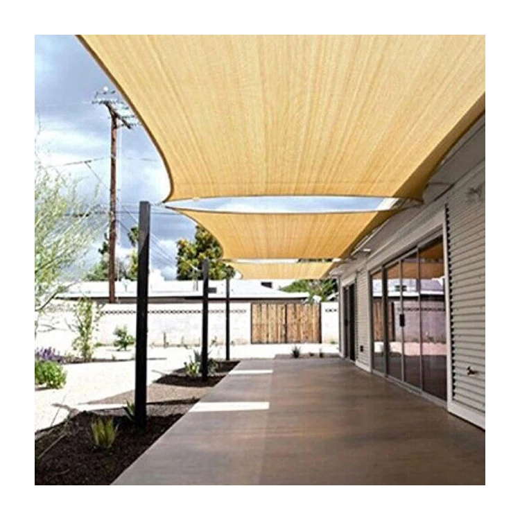 Amazon Hot Sale Price Custom  HDPE Net Fabric Anti-UV Patio Sunshade Cloth Backyard Sun Shade Sail for Garden