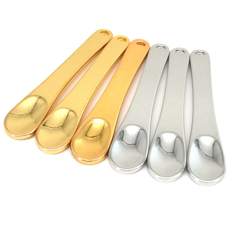 Металлическая ложка для крема для лица с логотипом на заказ, Дозирующий инструмент для ухода за кожей