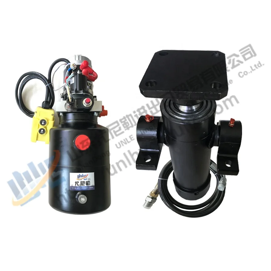 China manufacturer 12 volt electric hydraulic cylinder for heavy load dump truck