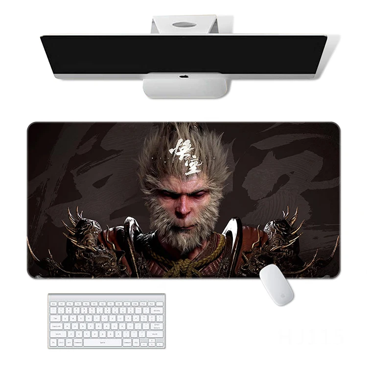 Новый черный миф: Wukong 70x30 см японские аниме-герои игровой большой коврик для мыши резиновый компьютера настольного ПК ноутбука офиса