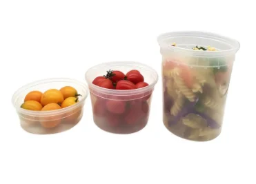 16oz Plastic Airtight Deli Container  Round Shape Take Out Food Containers