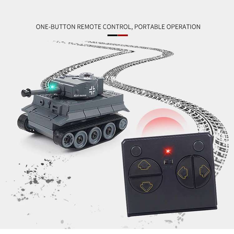 Children New High Quality Built in Rechargeable Battery 49MHz RC Tank Remote Control RC Battle Mini Tank For Kids