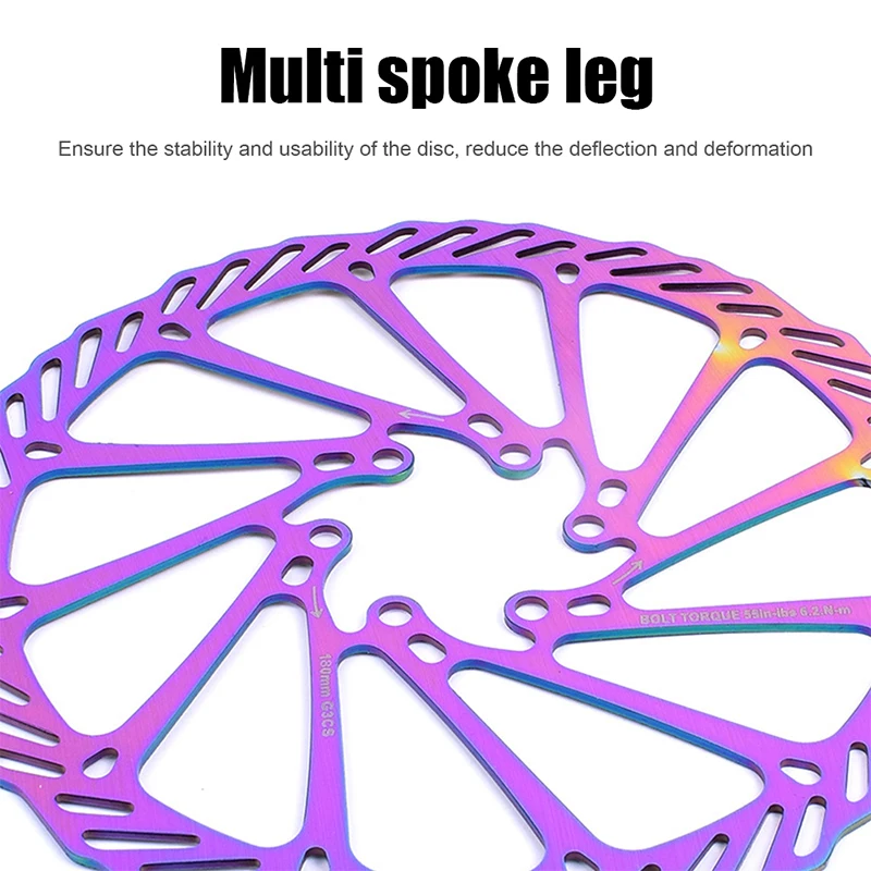 Велосипедный дисковый тормозной ротор HS1 160/180 мм радужные тормозные колодки для горного велосипеда 2 упаковки