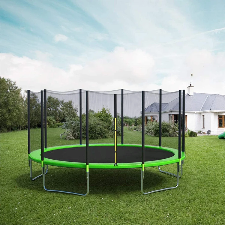 Stainless Steel Big Round Popular Indoor Outdoor Trampolines Park, 10Ft 12Ft 14Ft Large Trampoline Sales With Safety Net