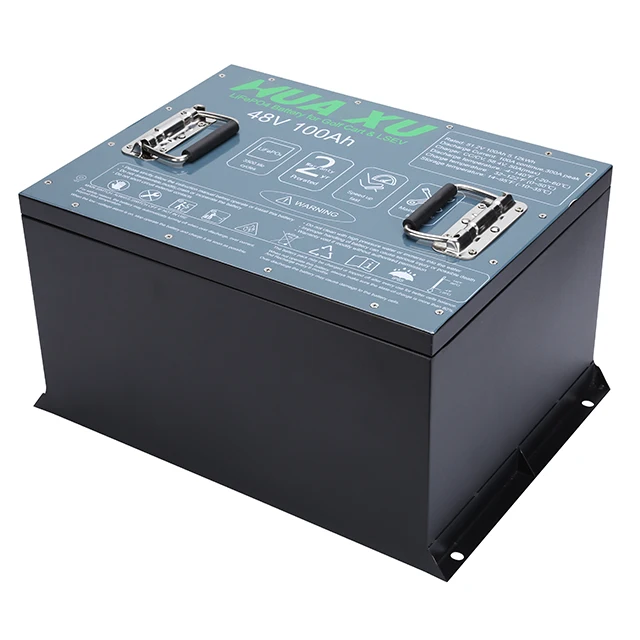 Huaxu 48v lithium ion battery pack for golf cart golf cart battery charger lithium iron phosphate 48v 100ah solar battery