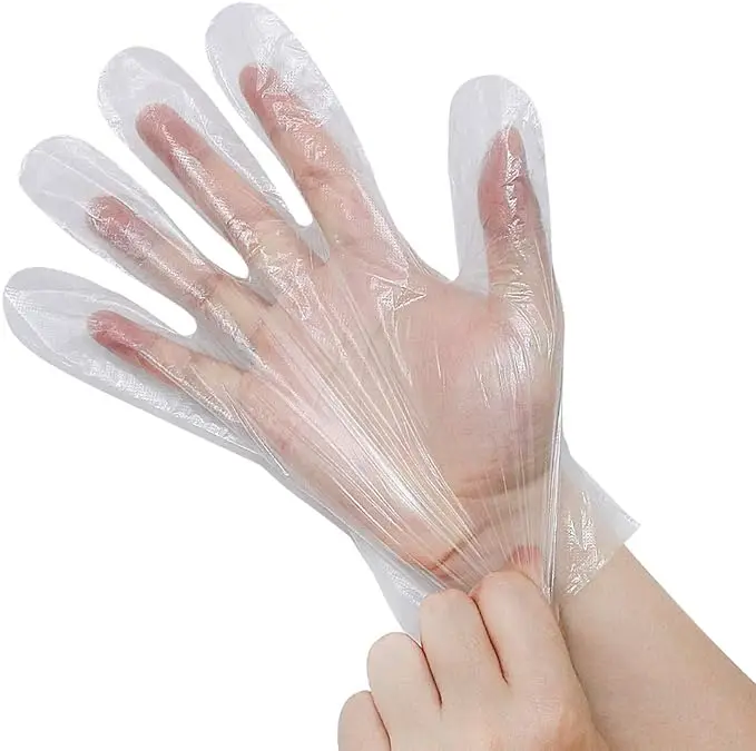 Plastic Disposable Hot sales Kitchen PE Restaurant Cleaning  Washing Hair dyeing Fast food Thin Waterproof Household Gloves