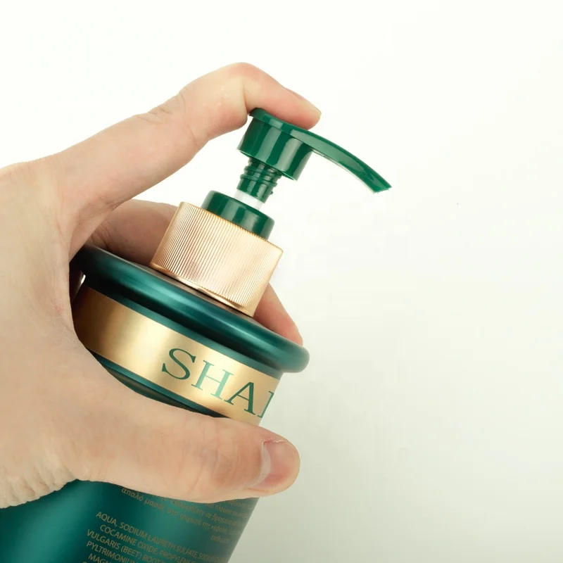 recyclable luxury round body wash cosmetics lotion 400ml shampoo pet plastic bottle with pump