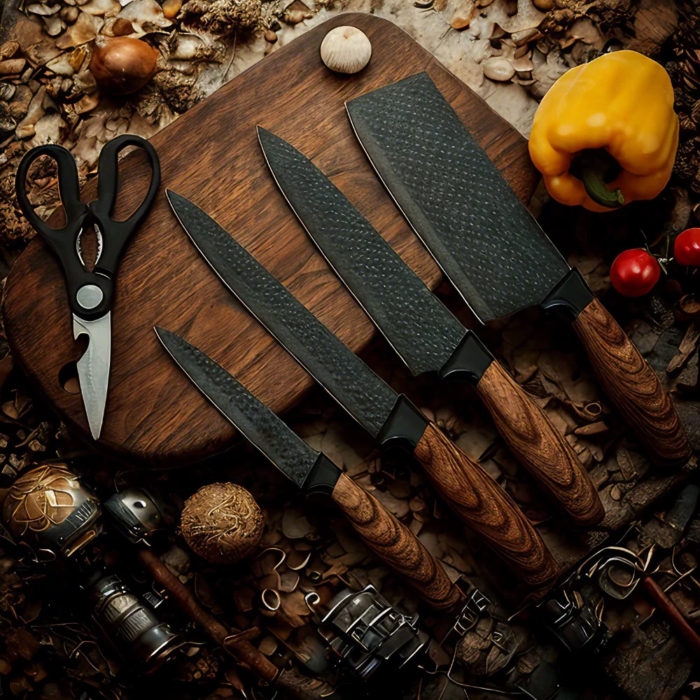 6-Pieces Stainless Steel Knife Set Cooking Knife for Home Restaurant Kitchen Knife Set