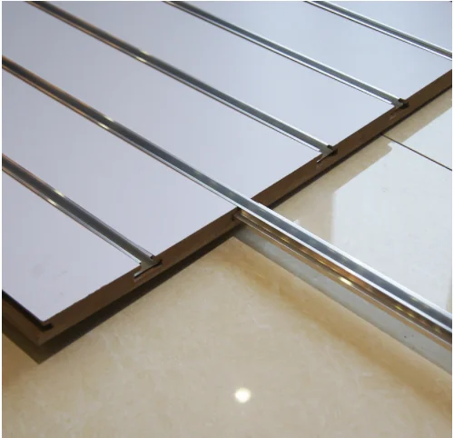 Slatwall MDF Slotted Board /15mm 18mm PVC Surface Slot Slat Wall Panel with Metal Hooks
