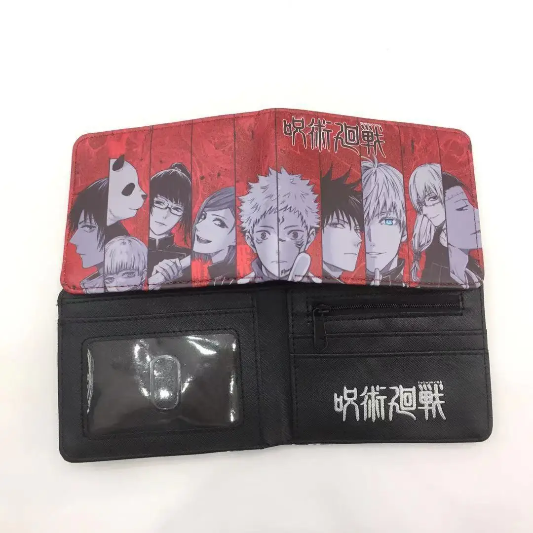 40 Styles Anime New Design Short Wallet Jujutsu Kaisen Student Coin Purse PU Leather Wallet