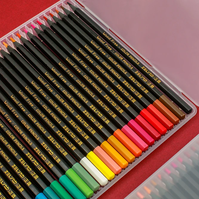 ZL153 высококачественный профессиональный производитель 7 дюймов цветной черный пенал цветной карандаш для детей