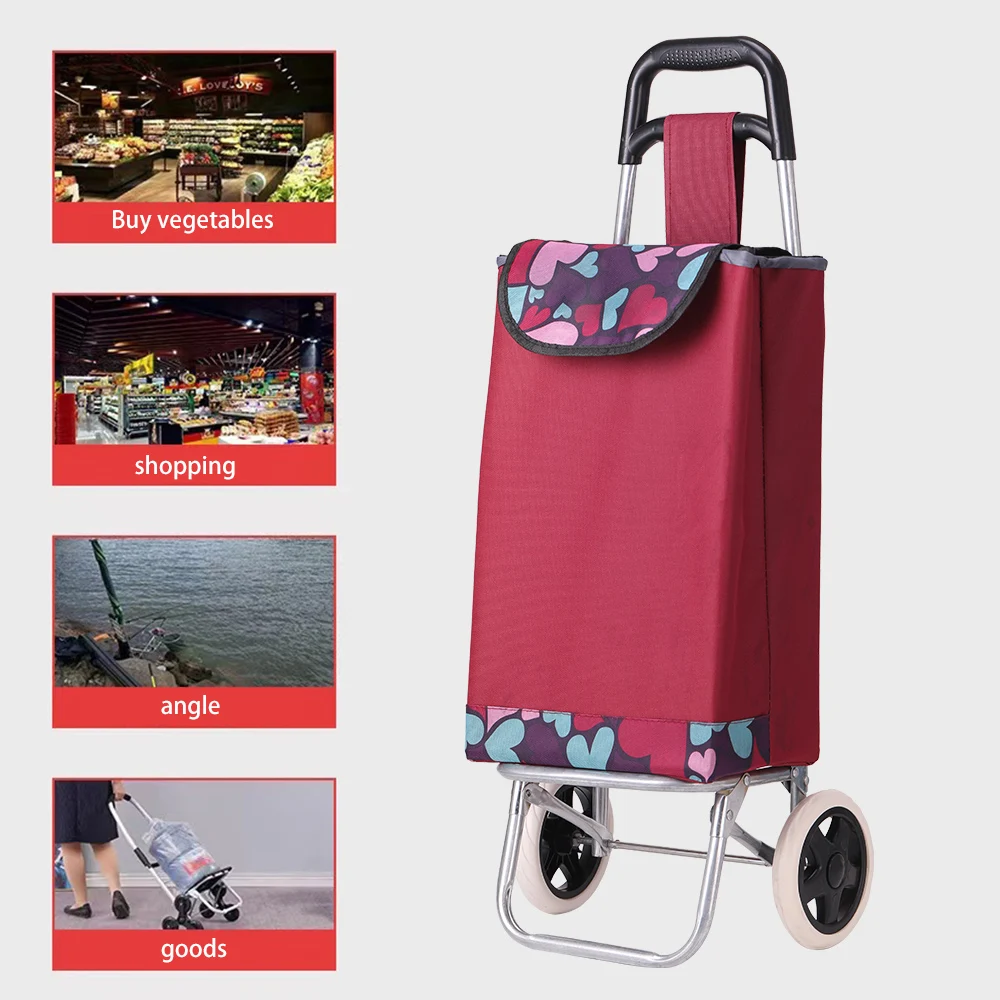 Hot Seller Folding Shopping Trolley Bag Cart Rolling Grocery