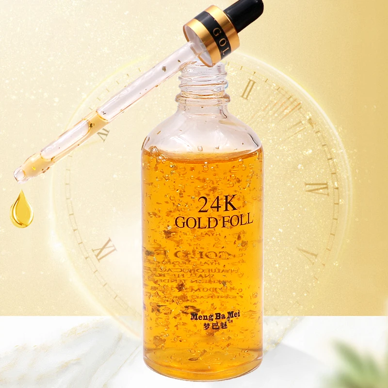 Органическая гиалуроновая Сыворотка для ухода за кожей 24k Gold Essence Антивозрастная коллагеновая веганская косметика сыворотка