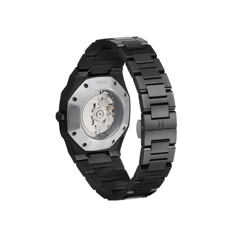 High Quality Low MOQ custom brand See through skeleton automatic wrist mechanical mens watch