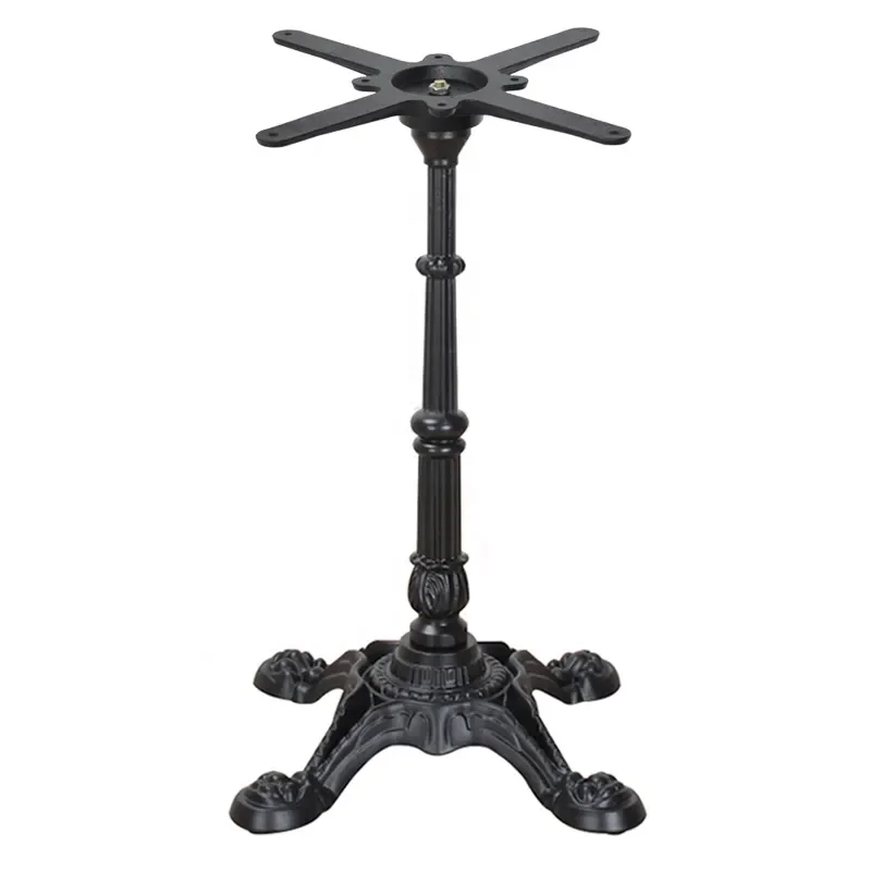 Cast iron crank industrial table legs Commercial dining metal die cast iron table base