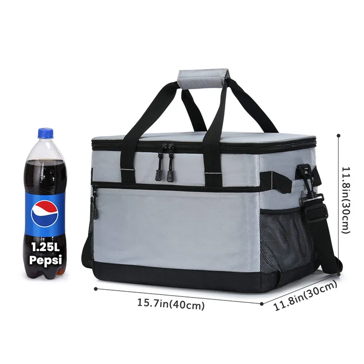 
Insulated Cooling Bag Portable Tote 60 Can Soft Sided Cooler for Picnic Leakproof Collapsible Cooler Bag 
