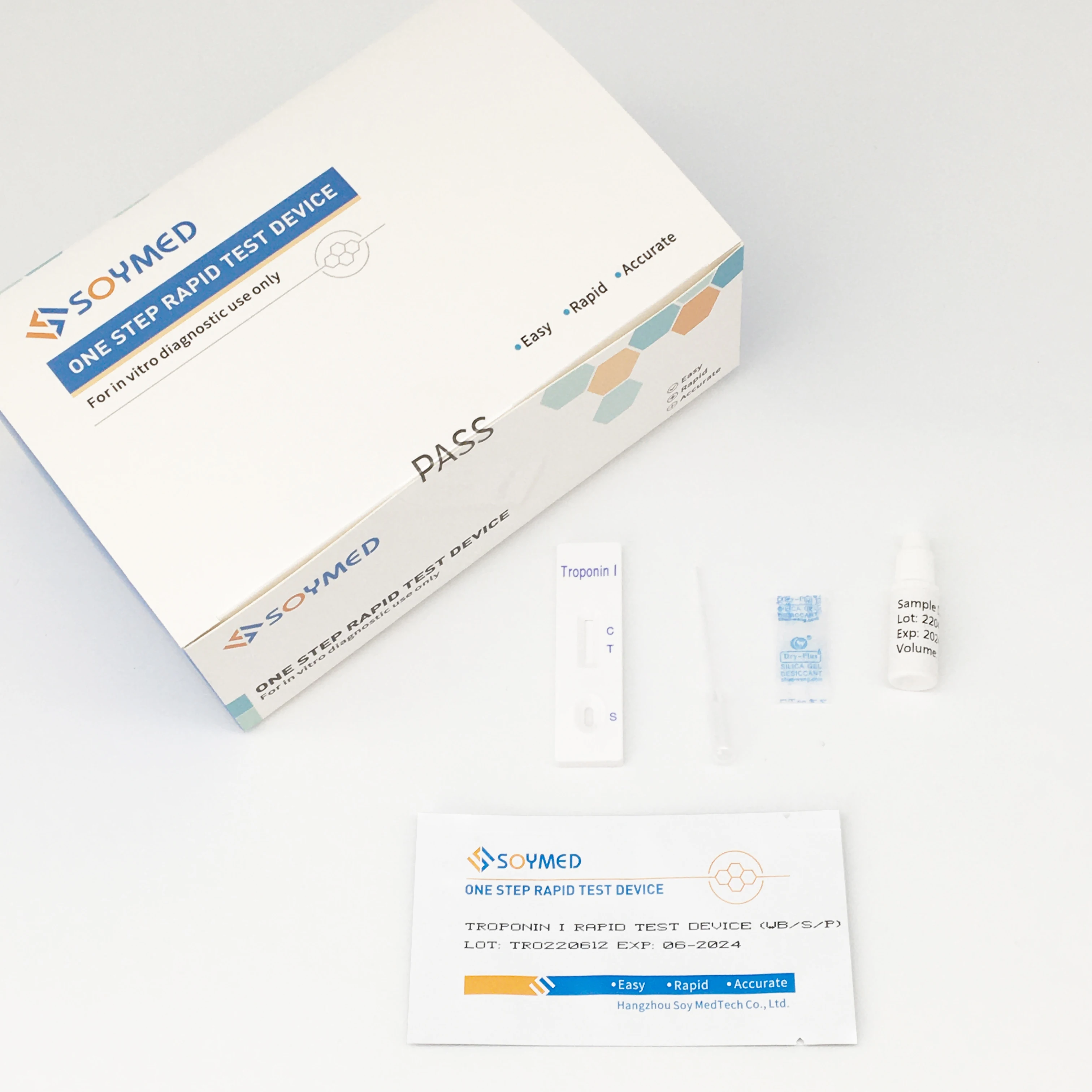 Troponin I cassette Rapid Test Kit/medical Diagnostic Rapid Test Device With Ce Approved
