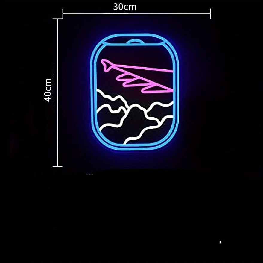 IP67 LED Airplane Window Neon Lights PVC Lamp Body Landscape Application