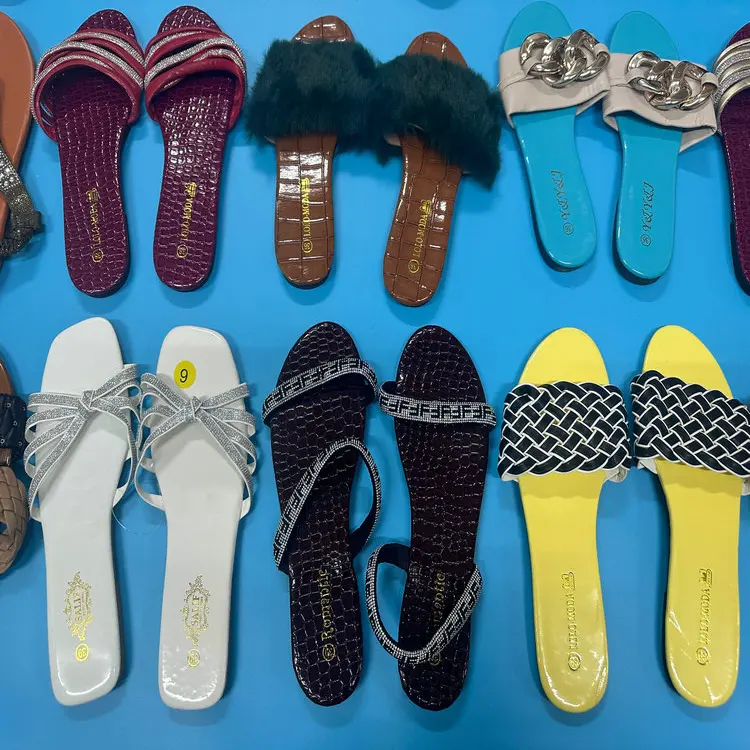 1.15 Dollars Model SJX035 Size 35-41 Wholesale Ready Fast Delivery Shower Slippers Latest Sandals For Women And Ladies