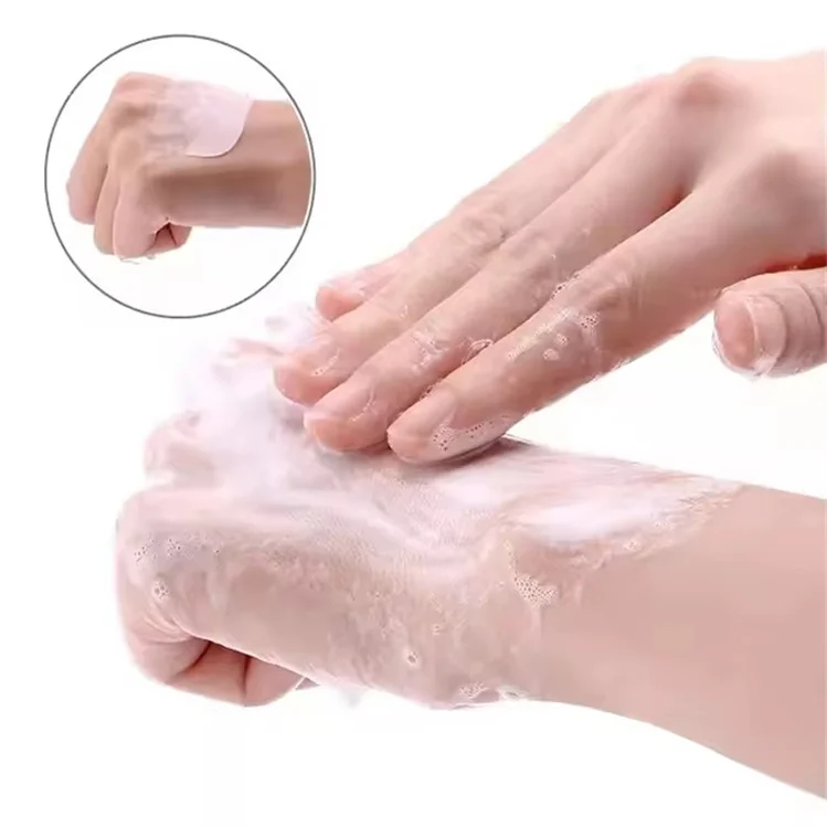 Wholesale Price 100 Pcs Mini Paper Soap Travel Supplies Disposable Hand Soap Paper Petal Paper Soap Sheets