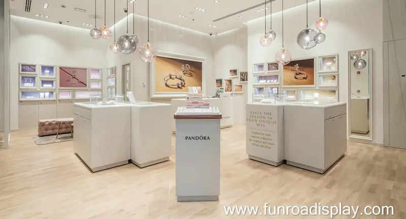 Bespoke Top sale Pandora jewellery shop design decoration for jewelry store showcase
