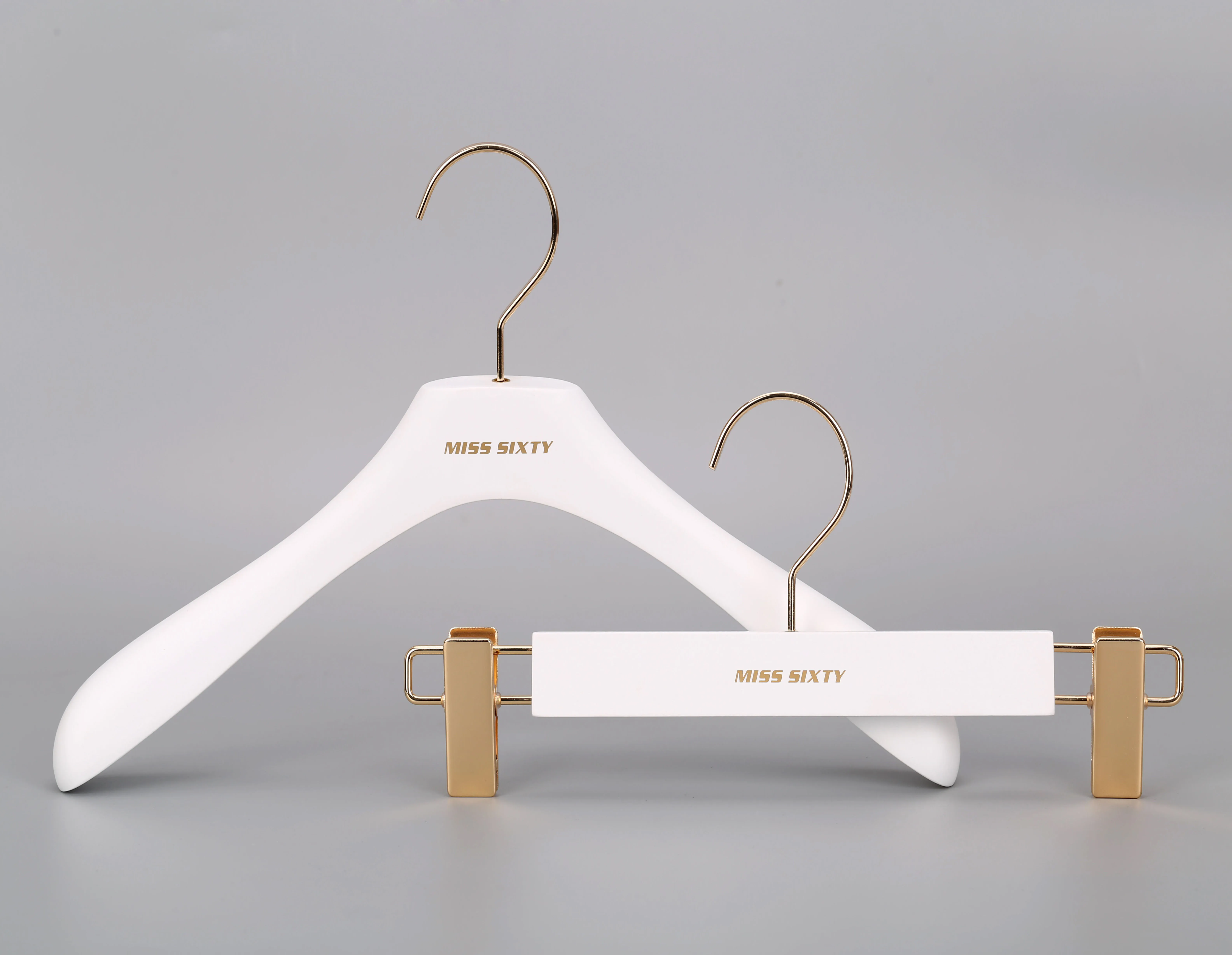 Custom logo luxury white color bikini hangers for display