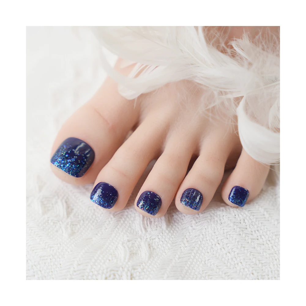 verified wholesales nails  Pedicure Artificial Toe Press on Nails Salon Quality wholesale factory supply good quality long last